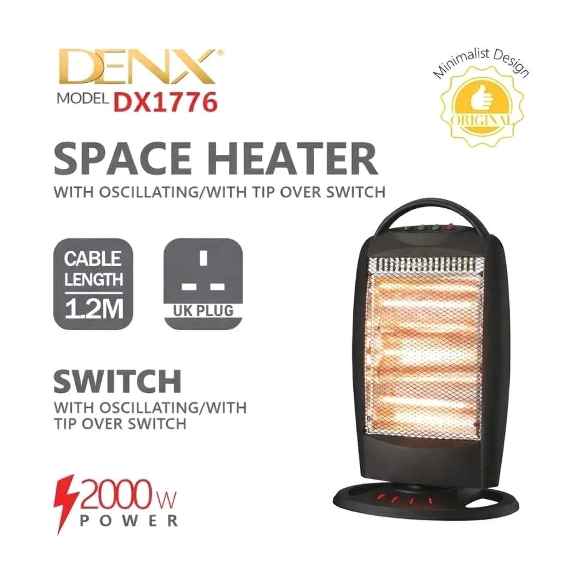DENX Electric Heater 2000W