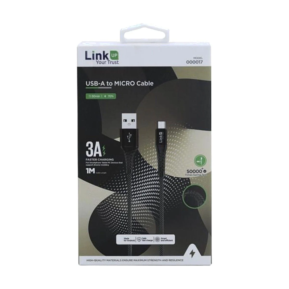 شاحن - Link UP Your Trust USB-A to Micro USB Cable