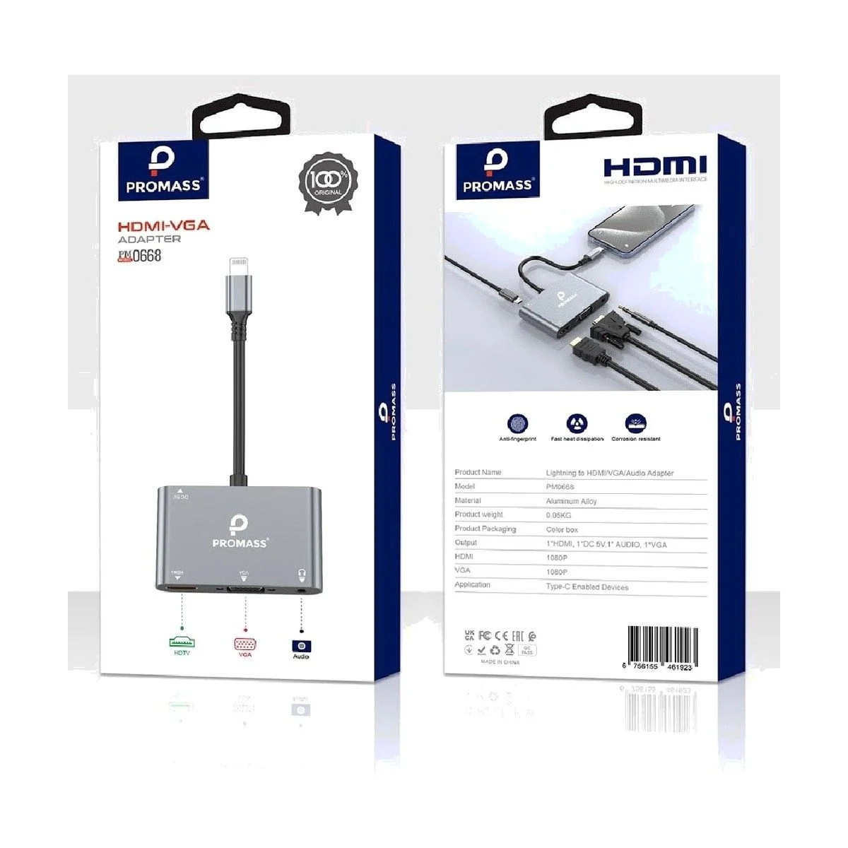 محول PROMASS آيفون إلى HDMI/VGA