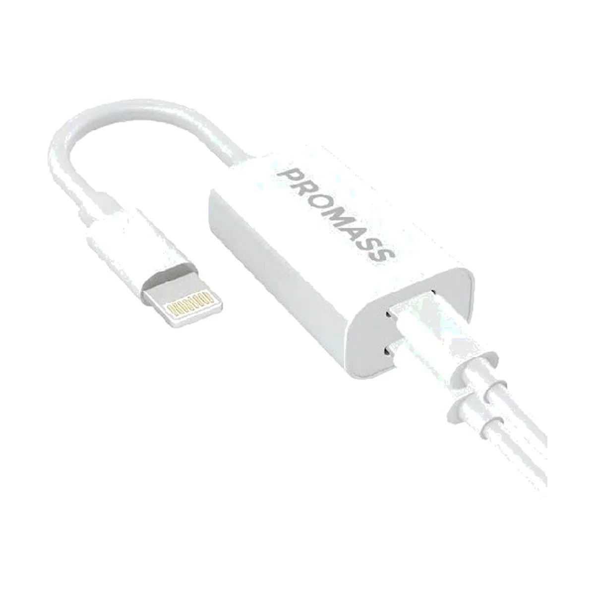 PROMASS محول 4‑في‑1 Lightning مزدوج للشحن وتشغيل الصوت