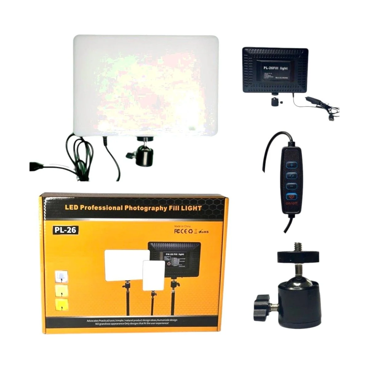 مصباح الإضاءة - LED Professional Photography Fill Light PL-26